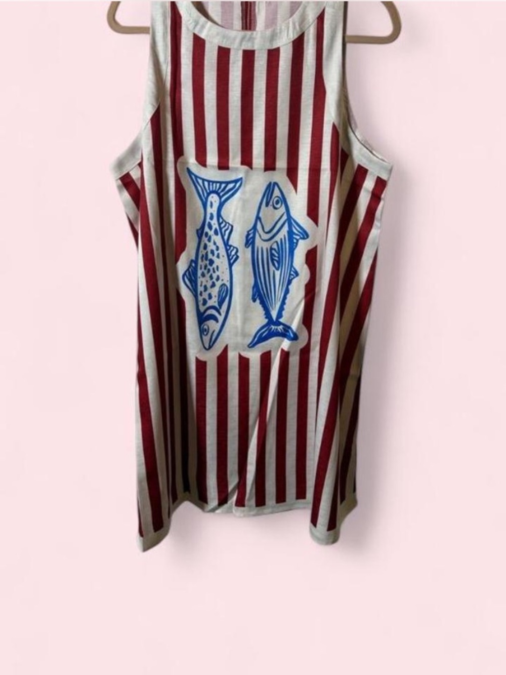Infamous Red + White Striped Sardines Dress